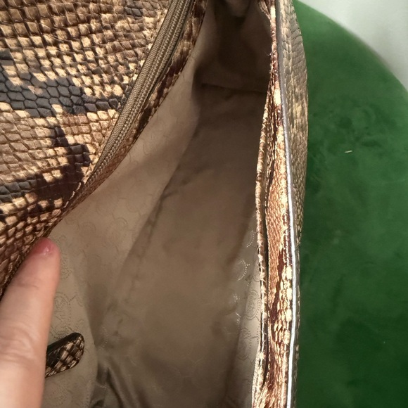 Michael Kors Tan Snake Print Satchel - Picture 7 of 11